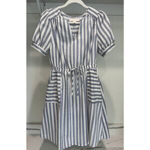 Monteau‎ Los Angeles Women's Striped Dress Sundress Short Sleeve Size Medium